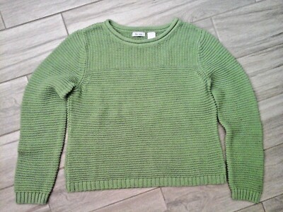 Liz & Co Lime Green Long Sleeve Rolled Neck Sweater     Size XL JR
