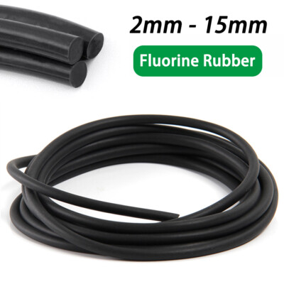 #ad Fluorine Rubber Solid Round Seal Gasket O Ring Cord Oil Resistant Dia 2mm 15mm $294.10
