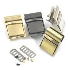 Closure Catch Tuck Lock Leather Bag Case hand Clasp Purse Webbing Craft Hardware