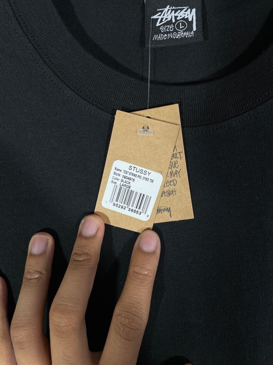 Stussy Test Strike pigment Dyed tee Black - Large Original Stussy Test Strike pigment Dyed tee Black - Large Original
