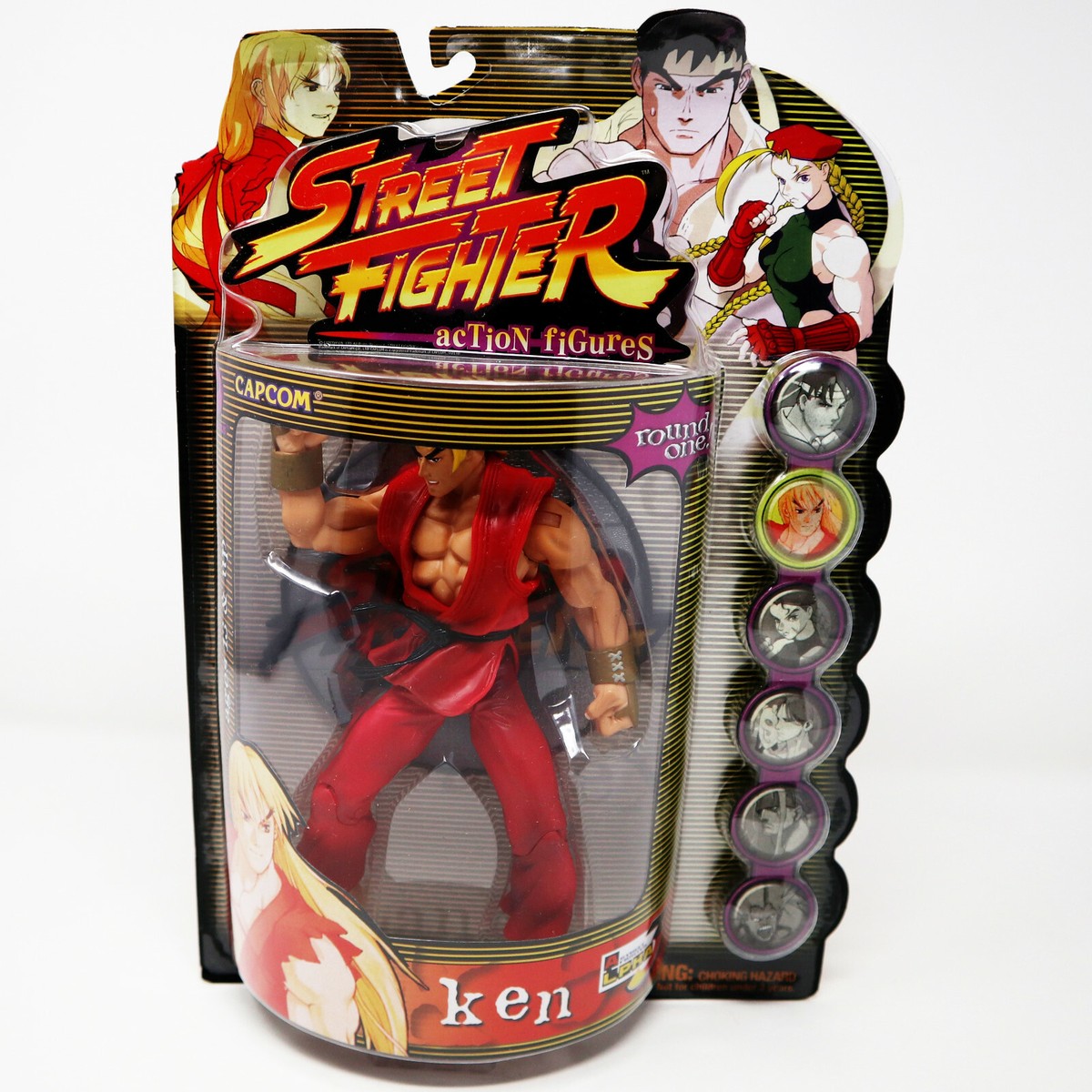 1999 RESAURUS CAPCOM STREET FIGHTER ROUND ONE KEN FIGURE MOC