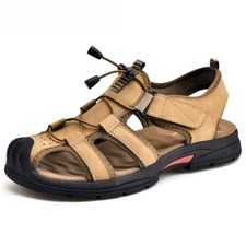 Summer Sneakers Outdoor Wading Non-slip Men's Beach Genuine Leather Light Sandal