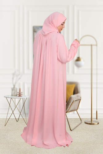 Yaqeen Premium Abaya Nidha Maxikleid - Islamisches Gebetskleid Mit Crinkle Ärmeln