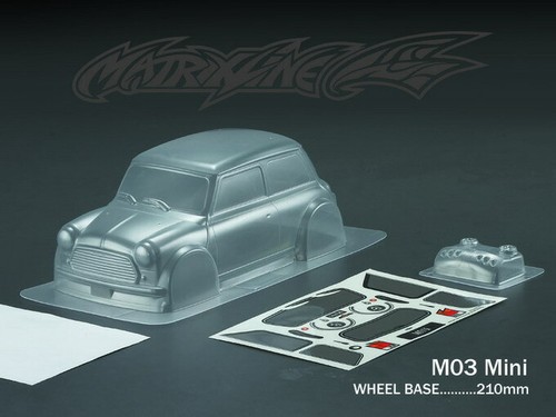 RC 10th scale 1:10 MATRIXLINE MINI Cooper CLEAR BODY M-CHASSIS w/ACCESSORIES - Picture 3 of 3