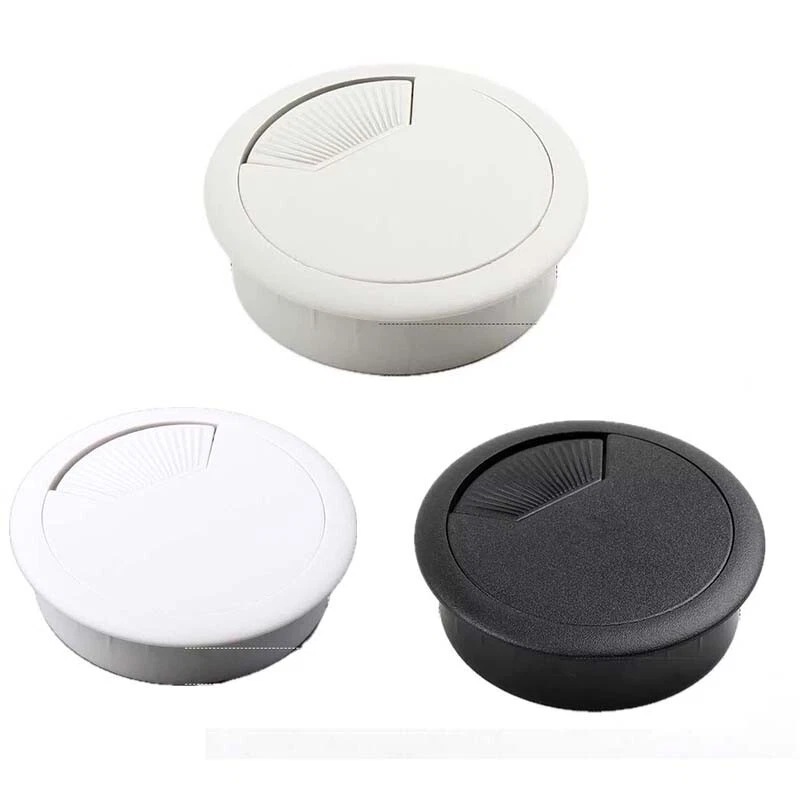 Neu 8 x 60 mm Schreibtisch Arbeitsplatte Arbeitsplatte Kabel ordentliche Oberfläche Locheinsatz für gepflegte Drähte