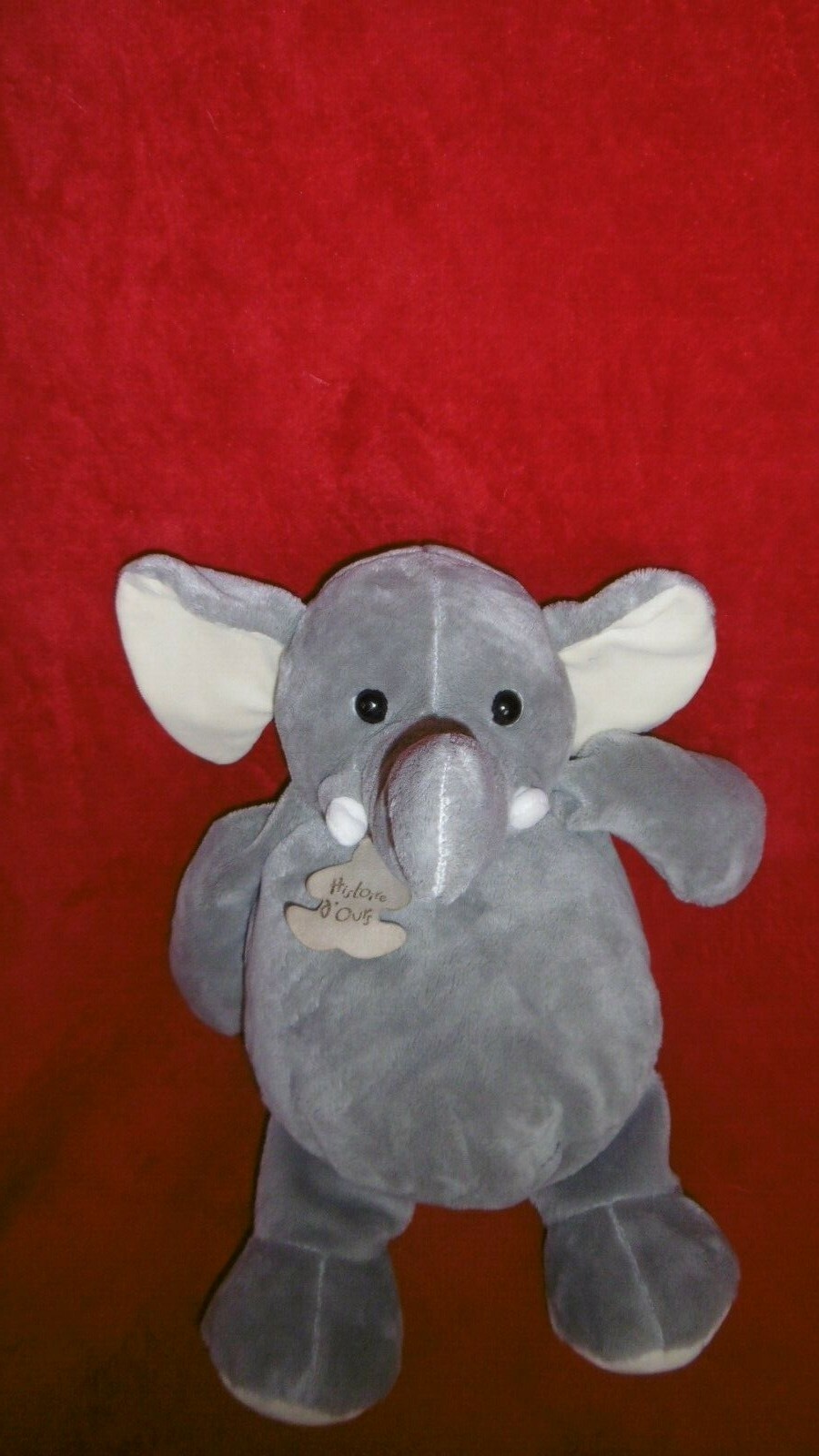 Doudou peluche éléphant gris Histoire d'Ours, le premier ami de bébé