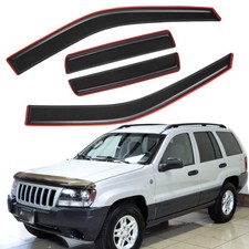 In-channel Window Visor Rain Guard Wind Deflector For 99-04 Jeep Grand Cherokee