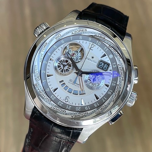 Zenith El Primero Chronograph Grande Class World-Timer Traveler Multicity NOS