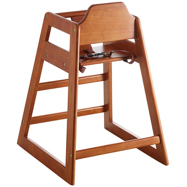 Restaurant Children High Chair with Walnut Wood Finish eBay