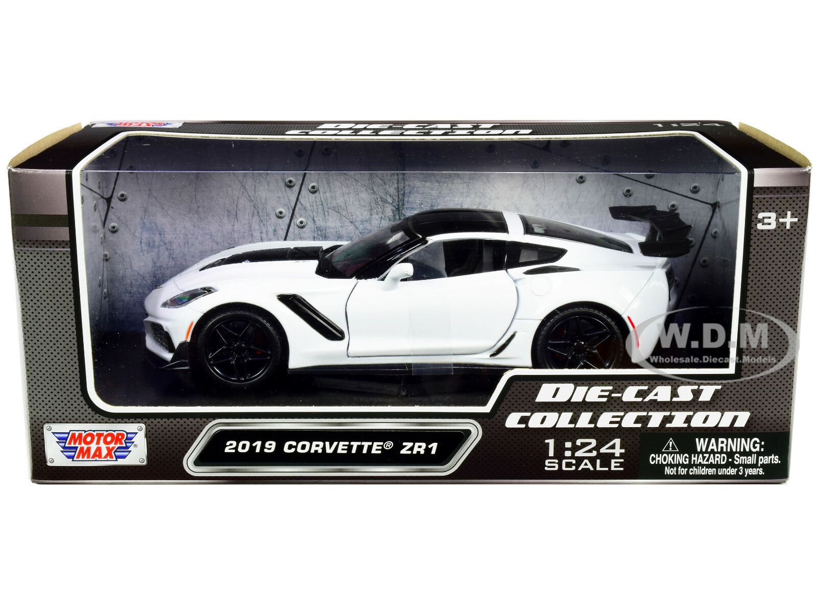 2019 CHEVROLET CORVETTE ZR1 БЕЛЫЙ 1/24 МОДЕЛЬ АВТОМОБИЛЯ, ИЗГОТОВЛЕННАЯ НА ЗАКАЗ КОМПАНИЕЙ MOTORMAX 79356