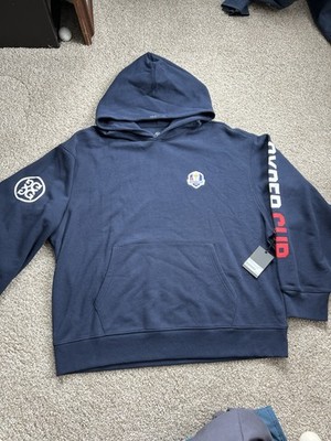 G/FORE Golf Hoodie Mens XL Blue USA 2025 Ryder Cup Bethpage Black Spellout NEW