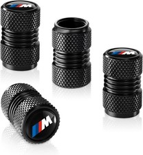 4 Pack Black Tire Valve Stem Caps For Bmw - Corrosion Resistant