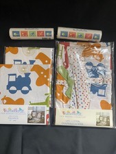 Sumersault Baby Bedding Set   On The Go Theme Trains Planes Cars Cotton