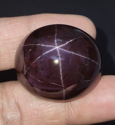183 Carat Natural Purple Red Color Star Garnet 6 Ray Star Oval Shape Cabochon