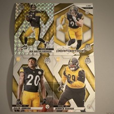 Panini Mosaic Optic NFL Card Lot (10) Steelers Lions Jaguars Roethlisberger Watt