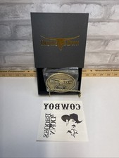 NEW IN THE ORIGINAL BOX BROOKS&DUNN BRASS BELT BUCKLE MADE IN USA