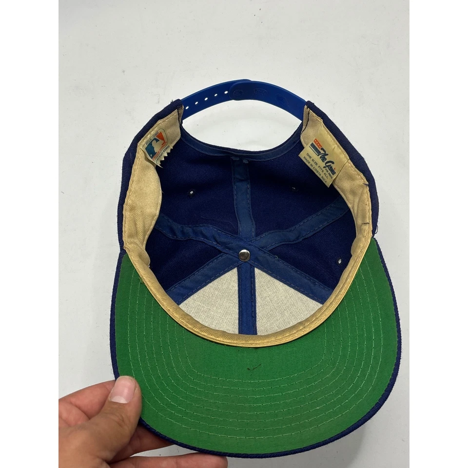 Gorra de béisbol vintage de los Chicago Cubs marca The Game Snapback ajustable azul rojo Foto 4 de 4