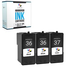 3-Pack Replacement Lexmark 36-37 Ink Cartridge for Z Series Z2420 X Series X3650