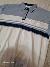 Vintage 90s Classics by Palmland Polo Shirt Large Colorblock Banded Bottom Golf