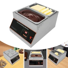 Commercial Chocolate Fountain Professional 2 Pots Melting Machine 12kg/26.46lbs