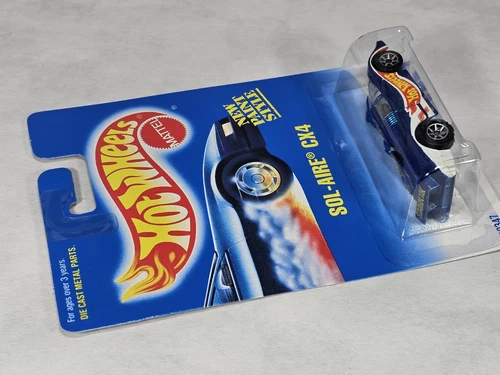 1992 Hot Wheels Blue Card Collector #254 SOL-AIRE CX4 Race Team Blue NIP Car New - Picture 7 of 8