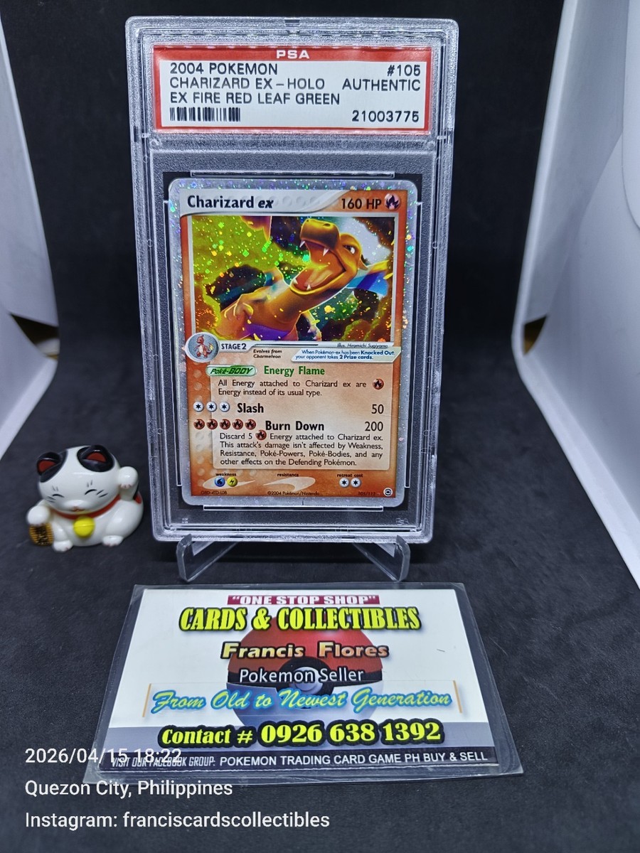 Pokemon Card - PSA AUTHENT: CHARIZARD EX #105 - HOLO (EX FIRE RED