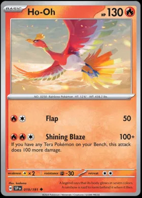 Pokemon Ho-Oh 19 / 191  SV: Surging Sparks Reverse Holo 