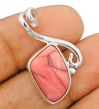 Natural Porcelain Jasper 925 Solid Sterling Silver Pendant Jewelry