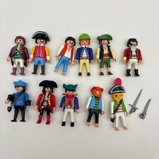 Vintage Playmobil Pirate Figure Lot 11 Pirates Sailor Captain Soldiers Swords