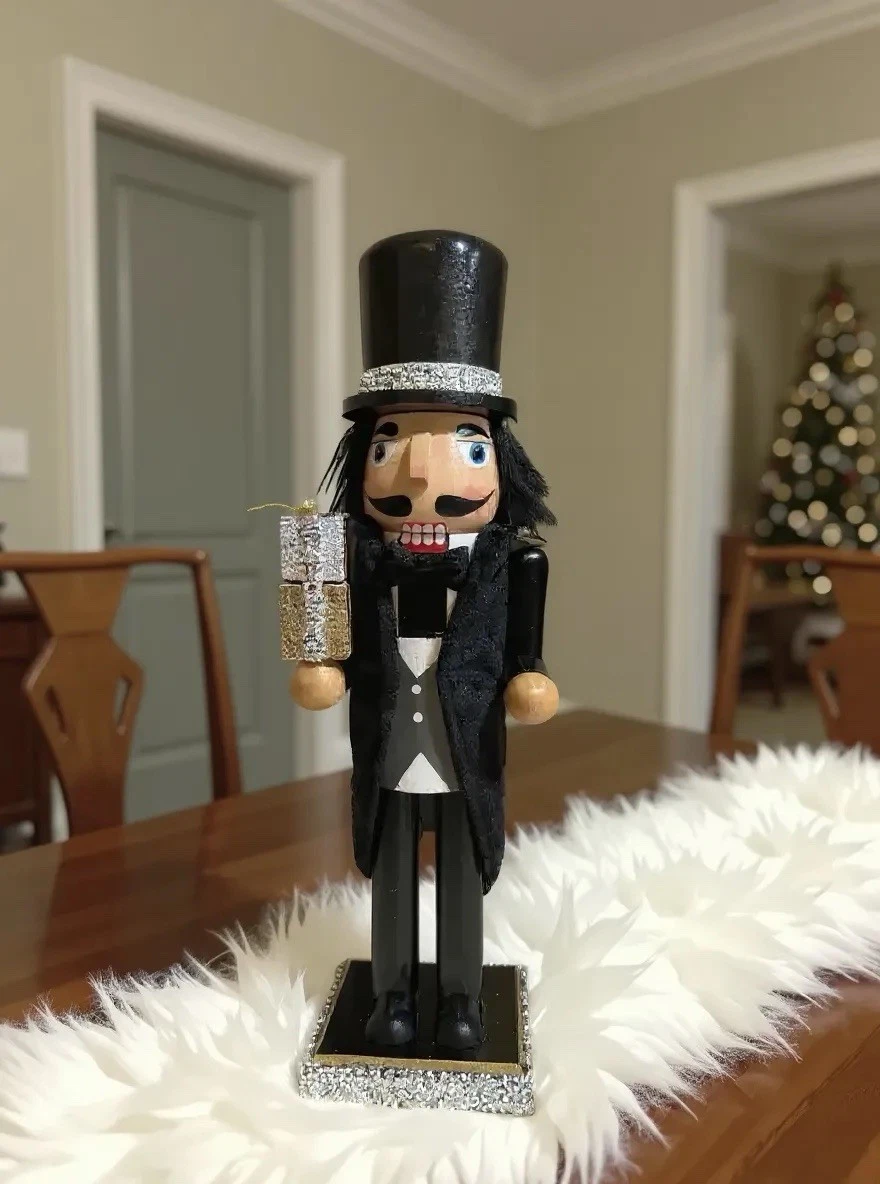 Christmas Gentleman Nutcracker Groom Tuxedo Top Hat Gifts Rhinestone Base 14“