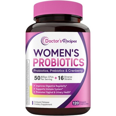 's Probiotic, 120 Caps 50 Billion CFU 16 Strains, with Organic Cranberry, Dig...