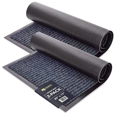  Front Door Mat Welcome Floor Mats - Entryway Indoor 30" x 17" Steel Gray