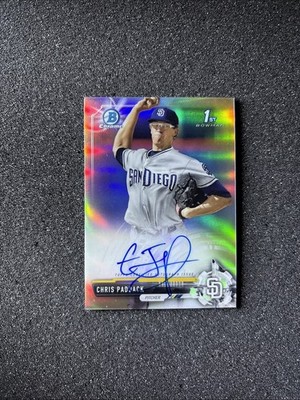 2017 Bowman Chrome Chris Paddack #CPA-CP Auto Refractor /499 1st Bowman