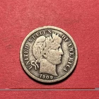 (1) Beautiful Toned Antique 1909-P Barber Dime CHOICE F-FINE NICE DETAIL