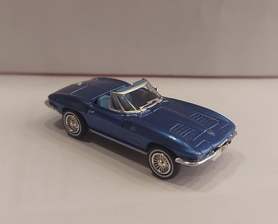 Brekina 18028 Chevrolet Corvette C2 Cabrio ROADSTER USA Blau-Metallic 1962 OVP