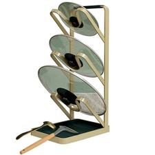 Lid Stand Lid Organizer Pot Lid Rack Holder for Utensils in Kitchen Cabinet S...