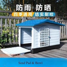 Indoor Outdoor Dog House Puppy Room Pet Kennel Shelter Rainproof Sunscreen Gift