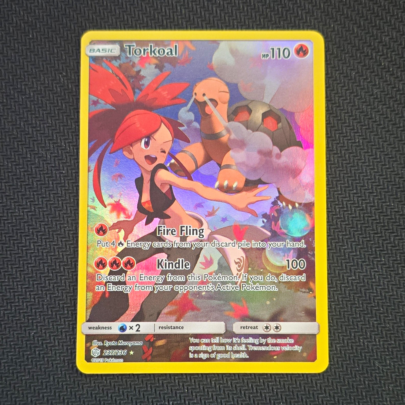Torkoal (Full Art) 237/236 SM Cosmic Eclipse Secret Rare Holo Eng 2019