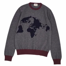 Hermes knitted sweater long sleeve pullover 100% cashmere top men's Used MOLO-0
