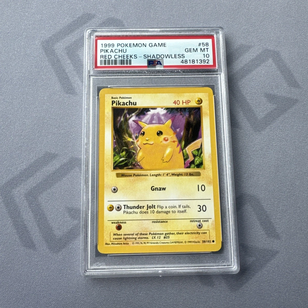 Pikachu Pokémon TCG Grade 10 Common Individual Collectible Card