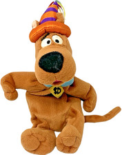Vtg 1998 Scooby  Doo Plush 10" Birthday Hat Bean Bag Warner Bros Store Toy