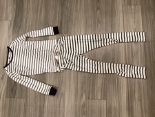 Boy's HB Striped Pajama Set, black and white, size 7Y