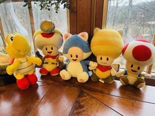 Lot Of 5 Captain Toad And Friends Plush Super Mario Bros