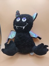 Black Bat Plush Toy Megatoys Brand Stuffed Animal Plushie Halloween Iridescent