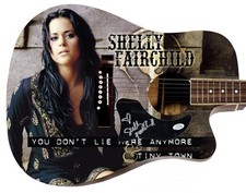 Shelly Fairchild Signed 1:1 Signature Edition Graphics Photo Guitar ACOA