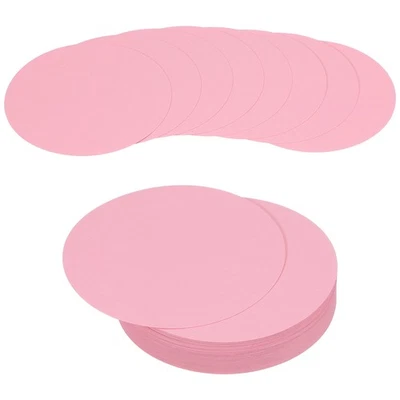 Pour 100 feuilles papier découpé rond 4" pour crafts, rose - Photo 1/4