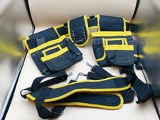 BLACK & YELLOW CARPENTERS TOOL BELT WITH TOOL BELT SUSPENSION