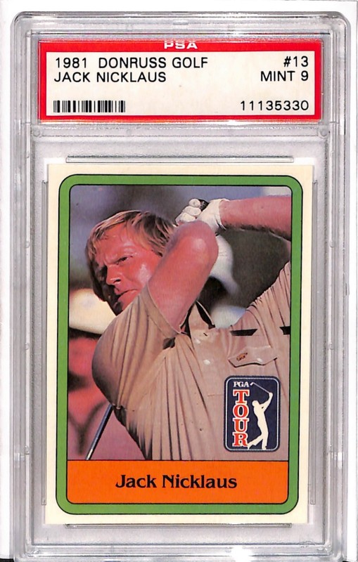 1981 Donruss Golf Jack Nicklaus #13 PSA 9