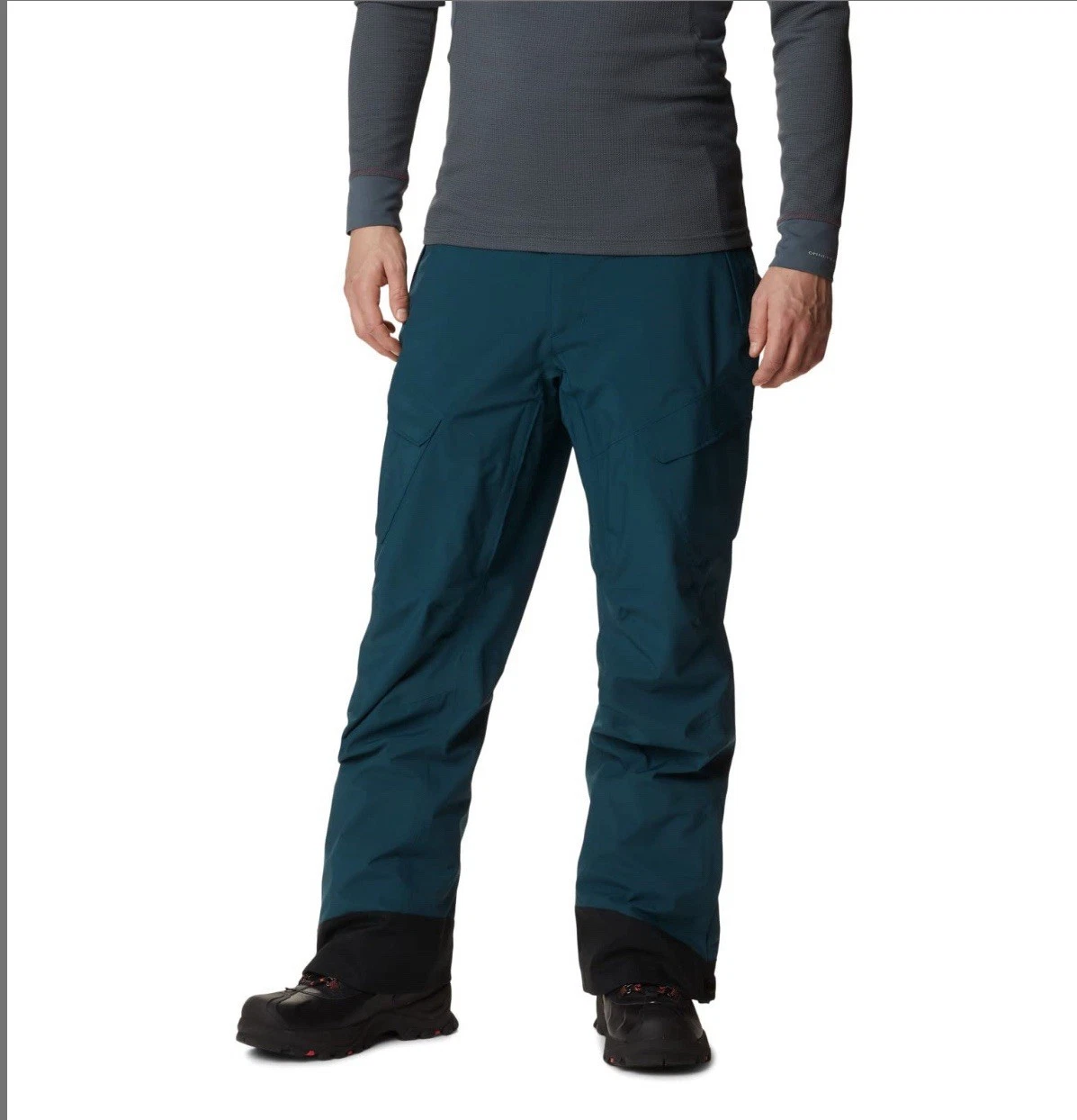 COLUMBIA MEN'S POWDER STASH SNOW PANT SIZE: 3X / Ins 34” - blue green NEW w/tags
