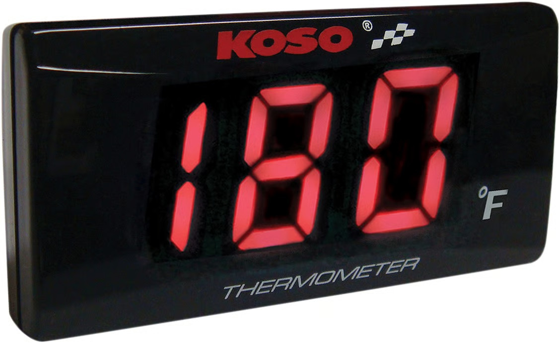 Koso North America Super Slim Water Temperature Gauge - 2.22in. W x 1.06in. H x 